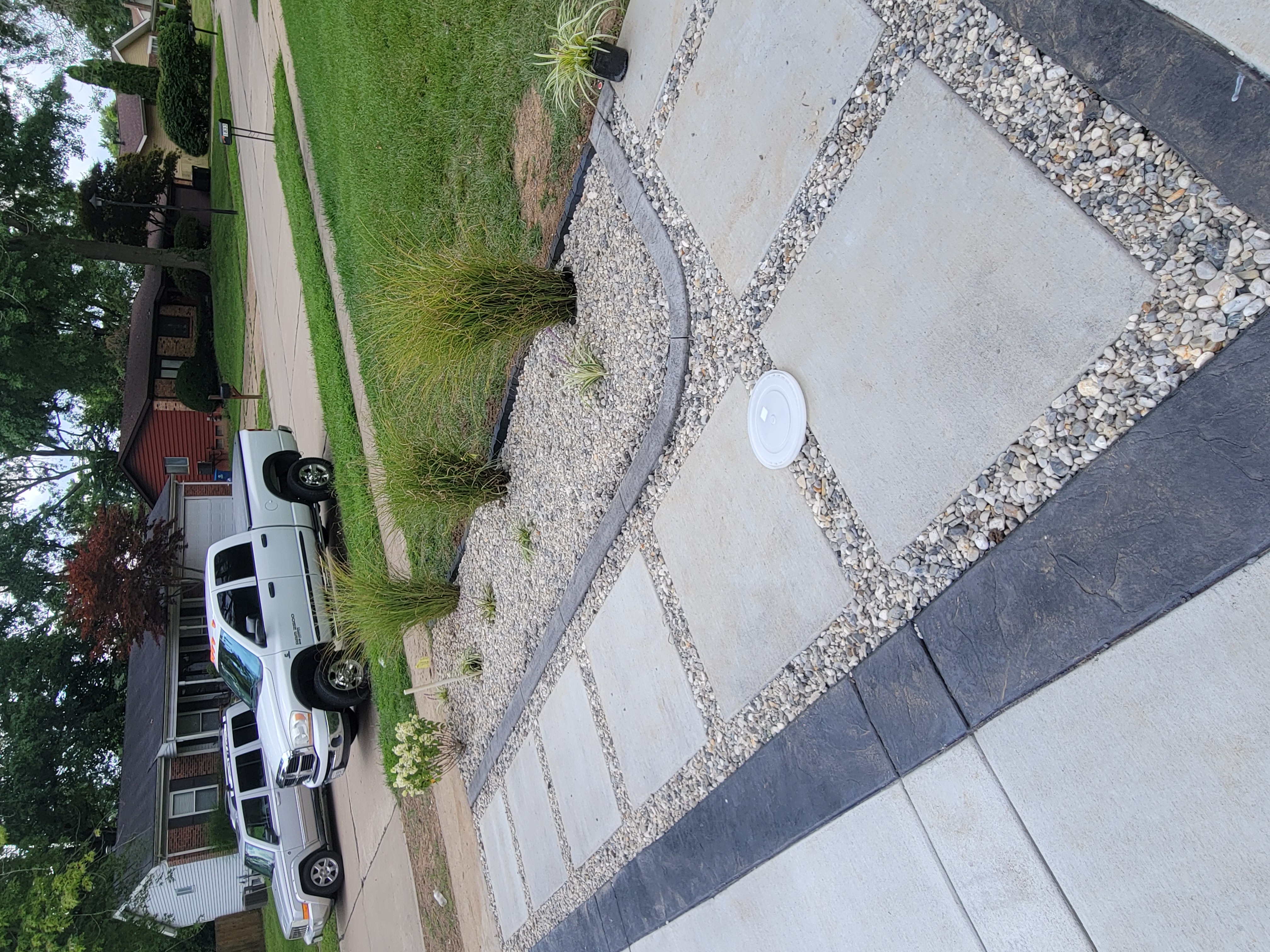 Decorative concrete driveway