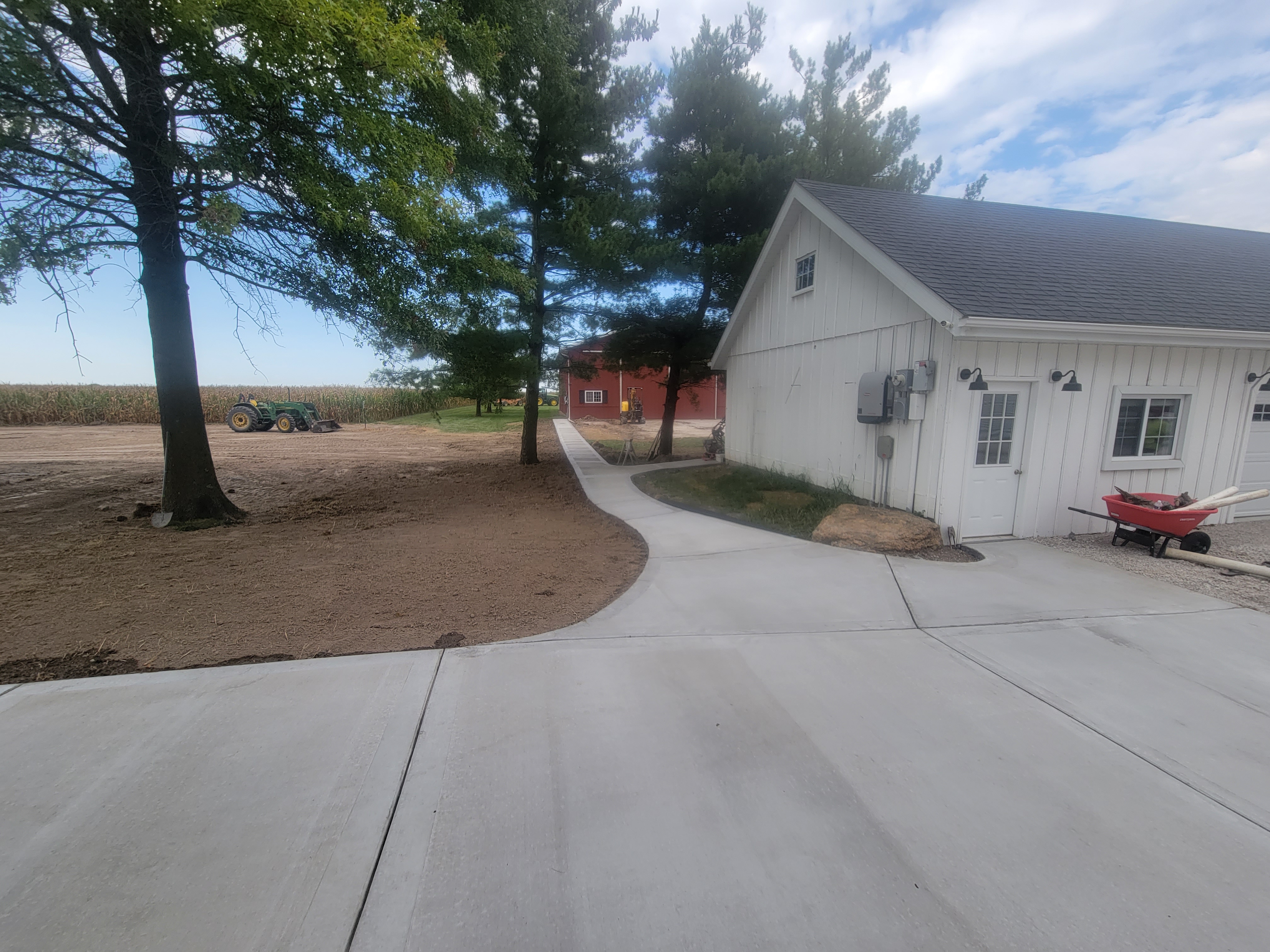 Concrete driveway
