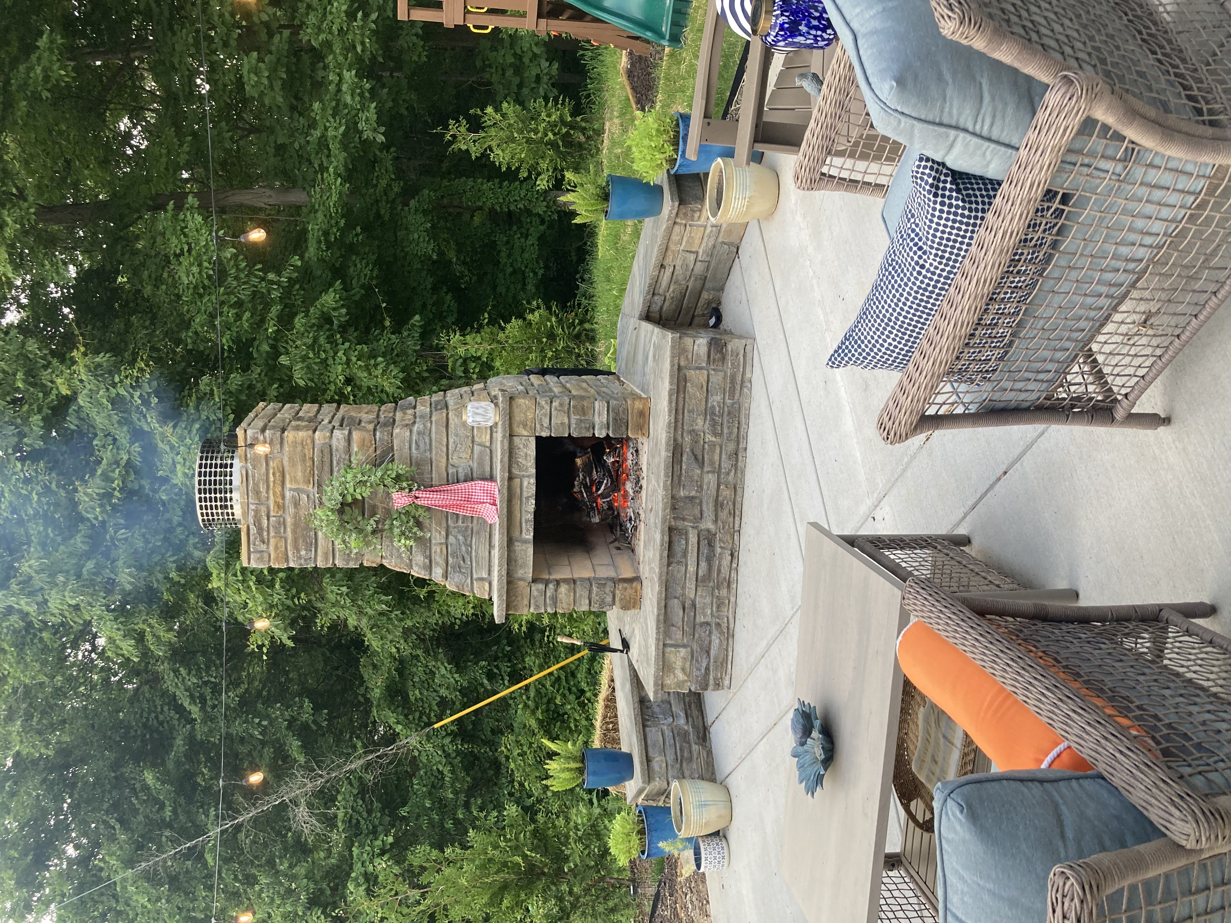 Custom concrete fire pit