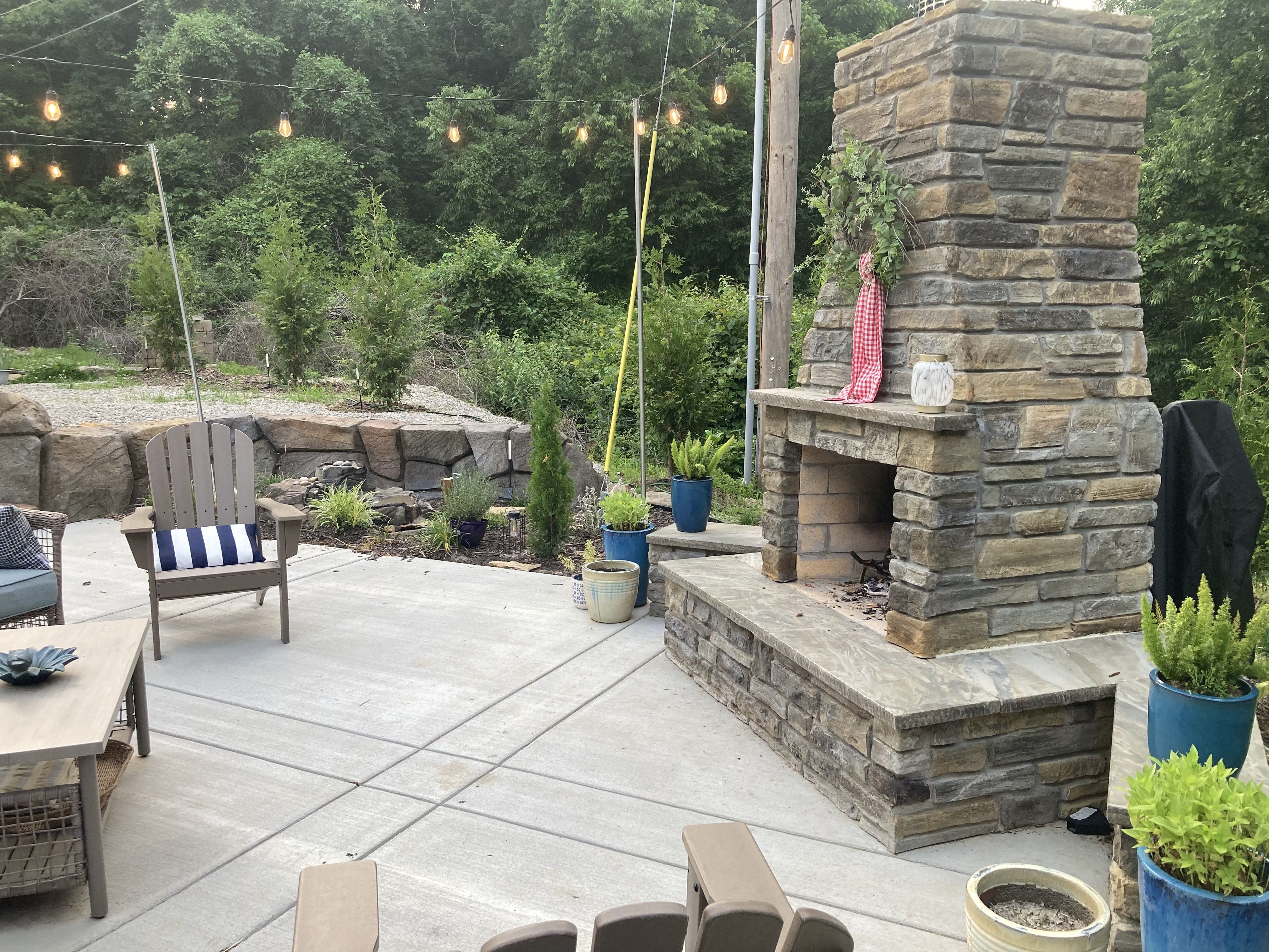 Custom concrete fire pit