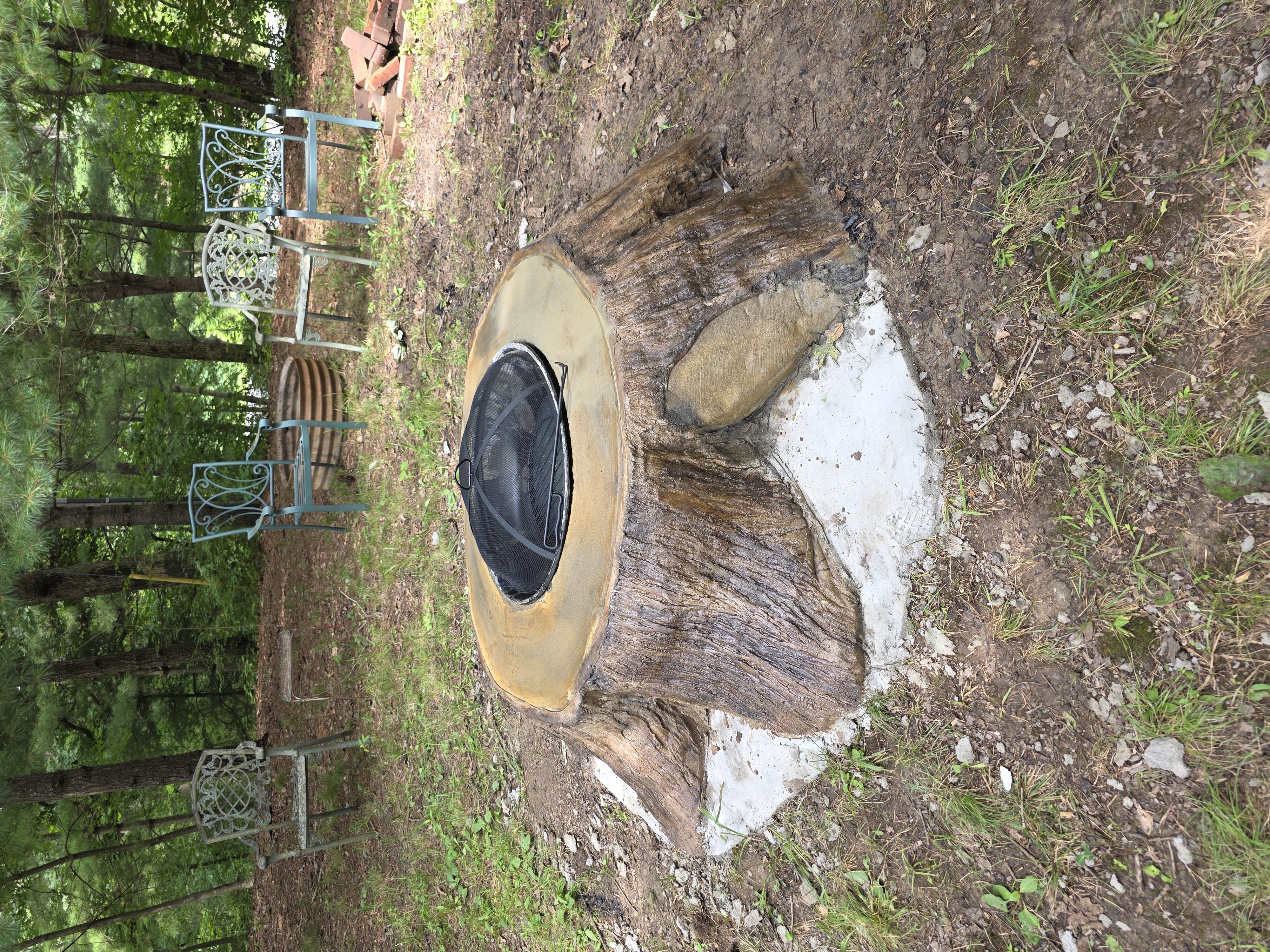 Custom concrete fire pit