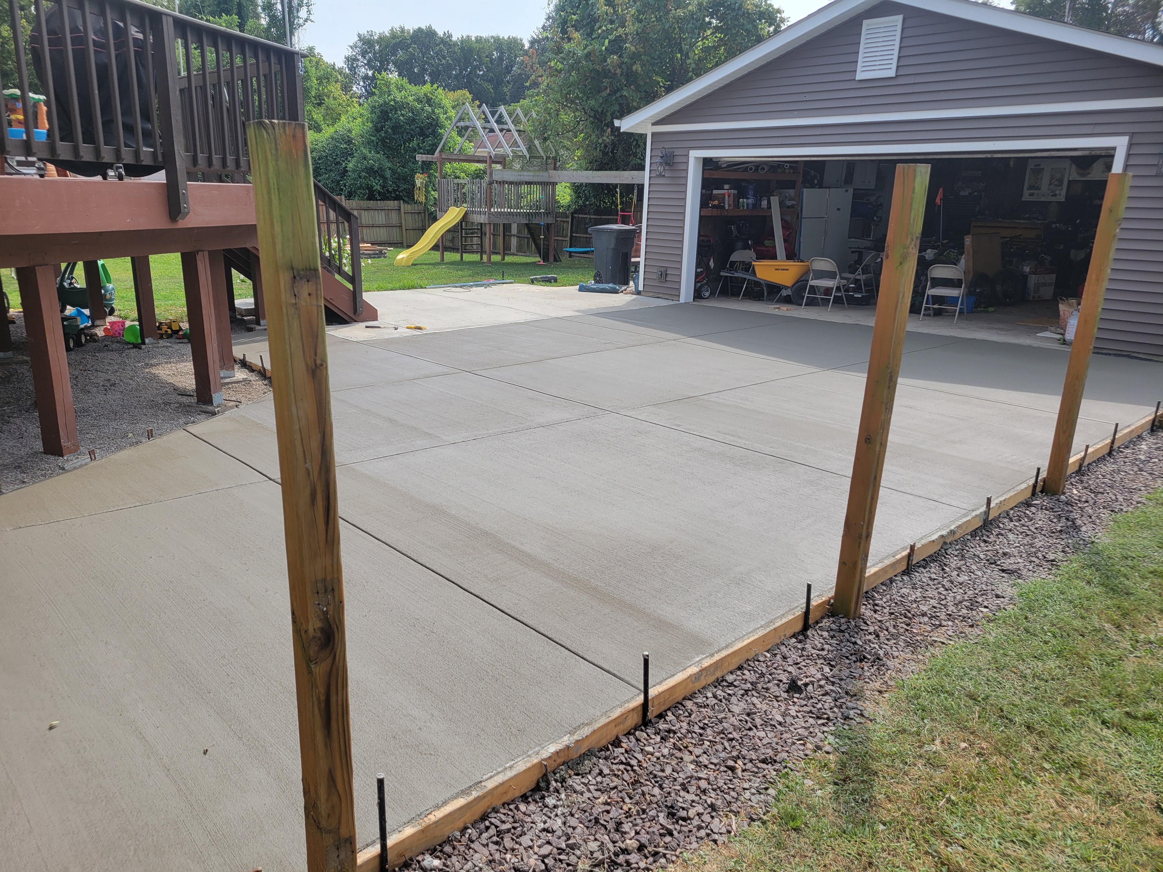 Stamped concrete patio