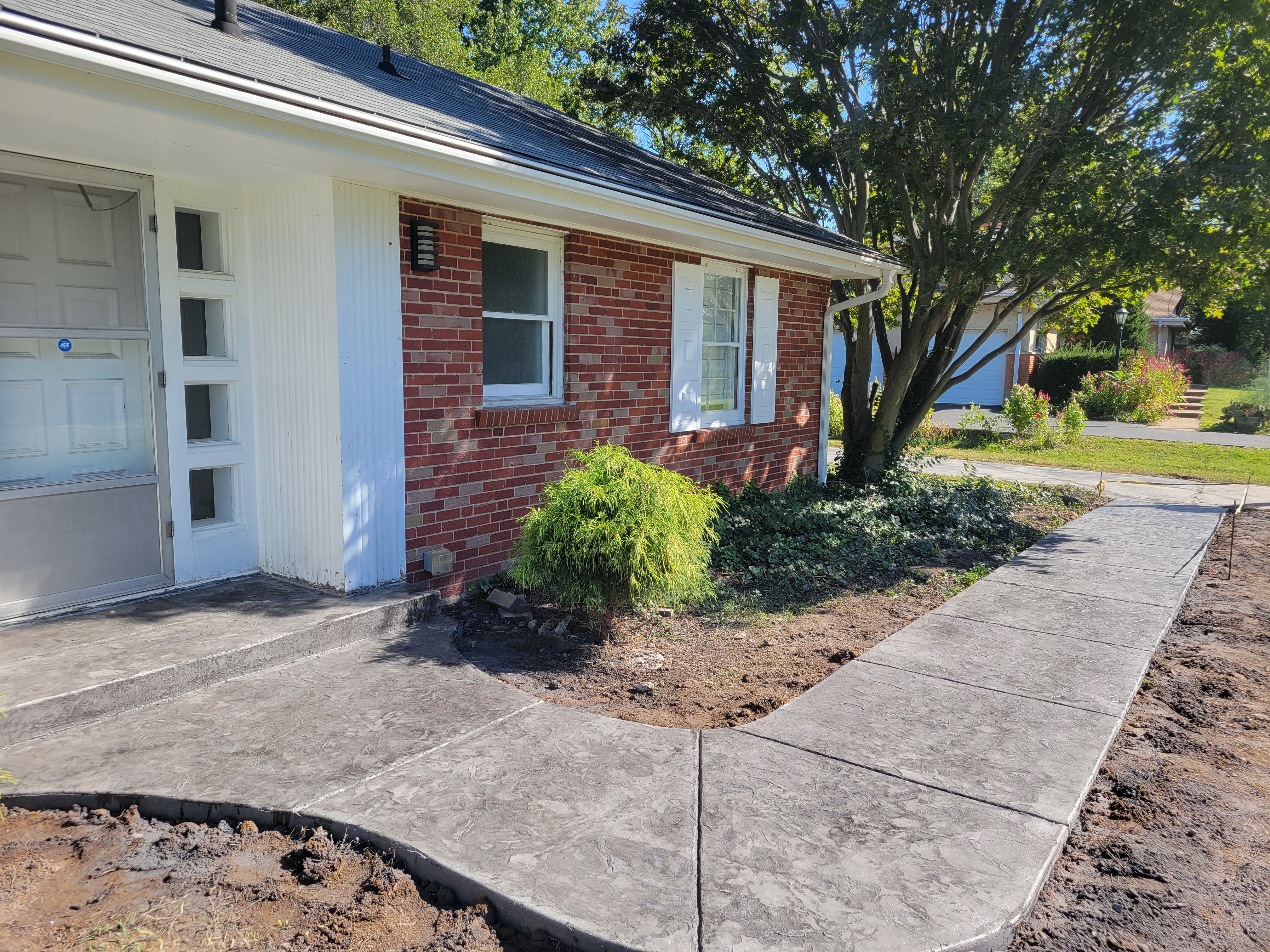 Decorative concrete patio