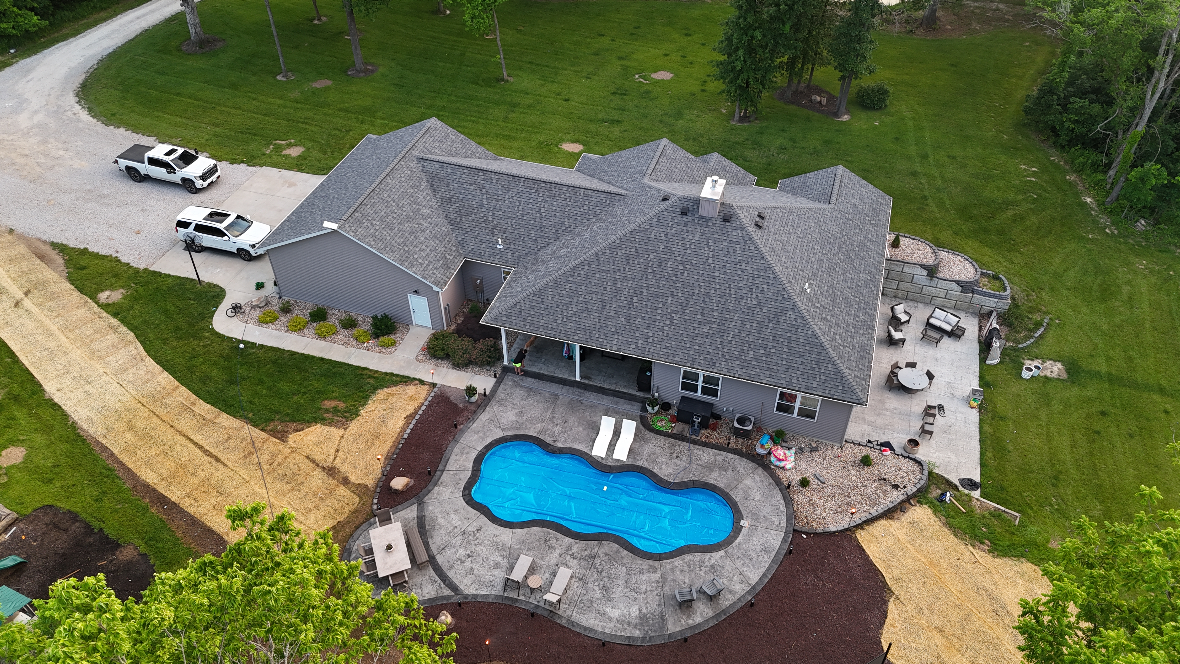 Outdoor patio area