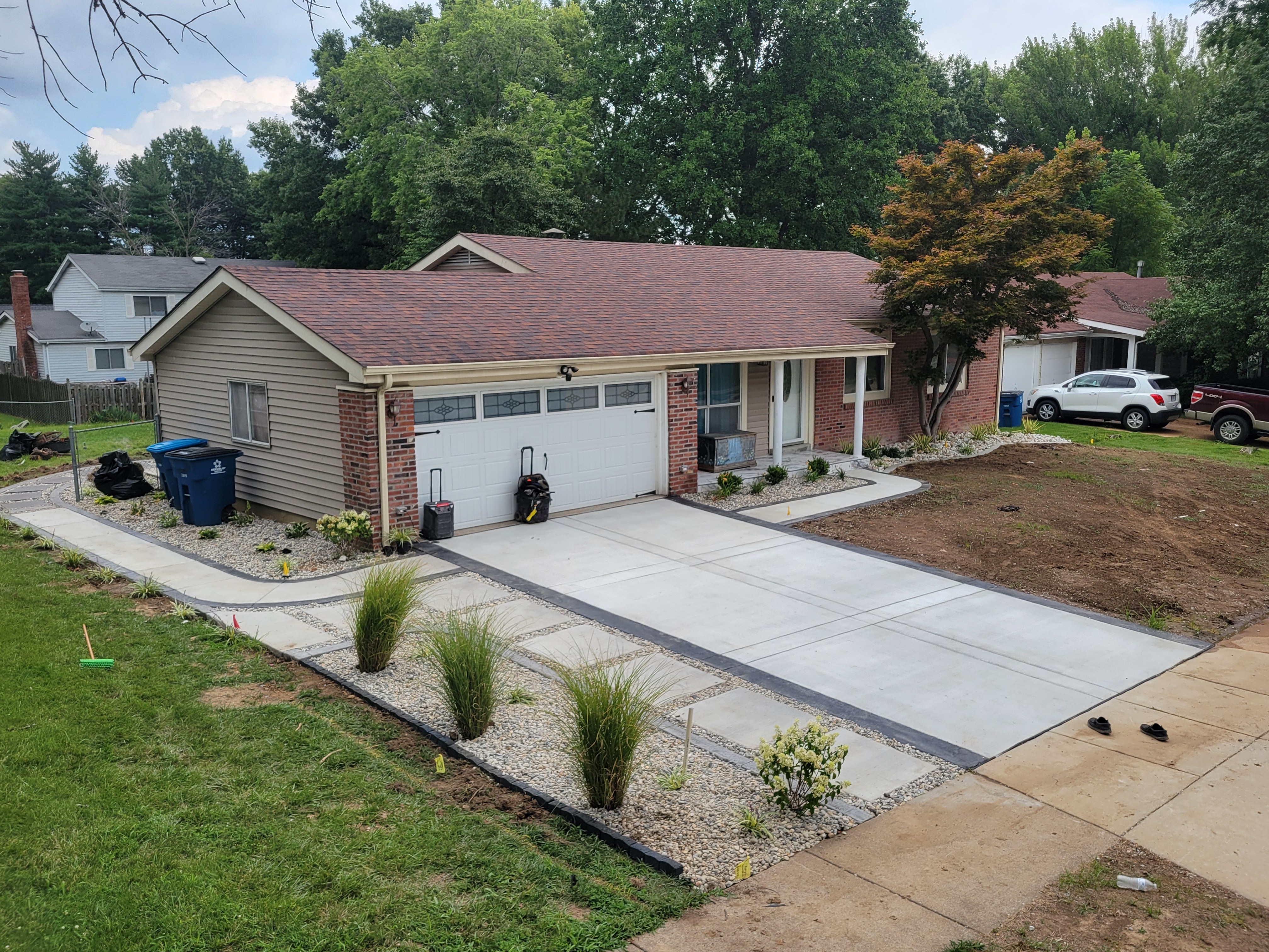 Custom stamped concrete patio